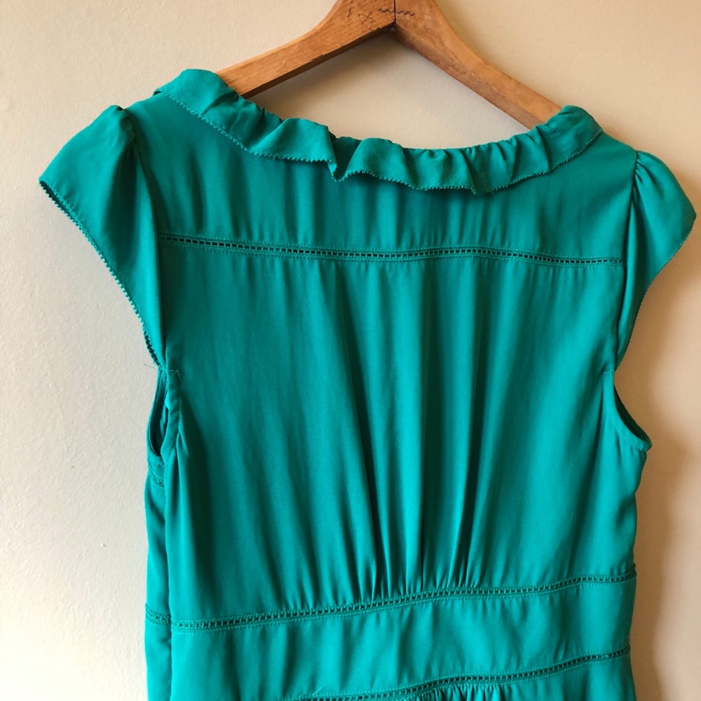 Anthropologie Maeve kelly green cap sleeve dress - Picture 6 of 7